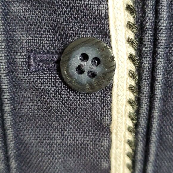 THOMO, vest. 💯 % linen. Completely lined. Medium. Button down. - Picture 6 of 10